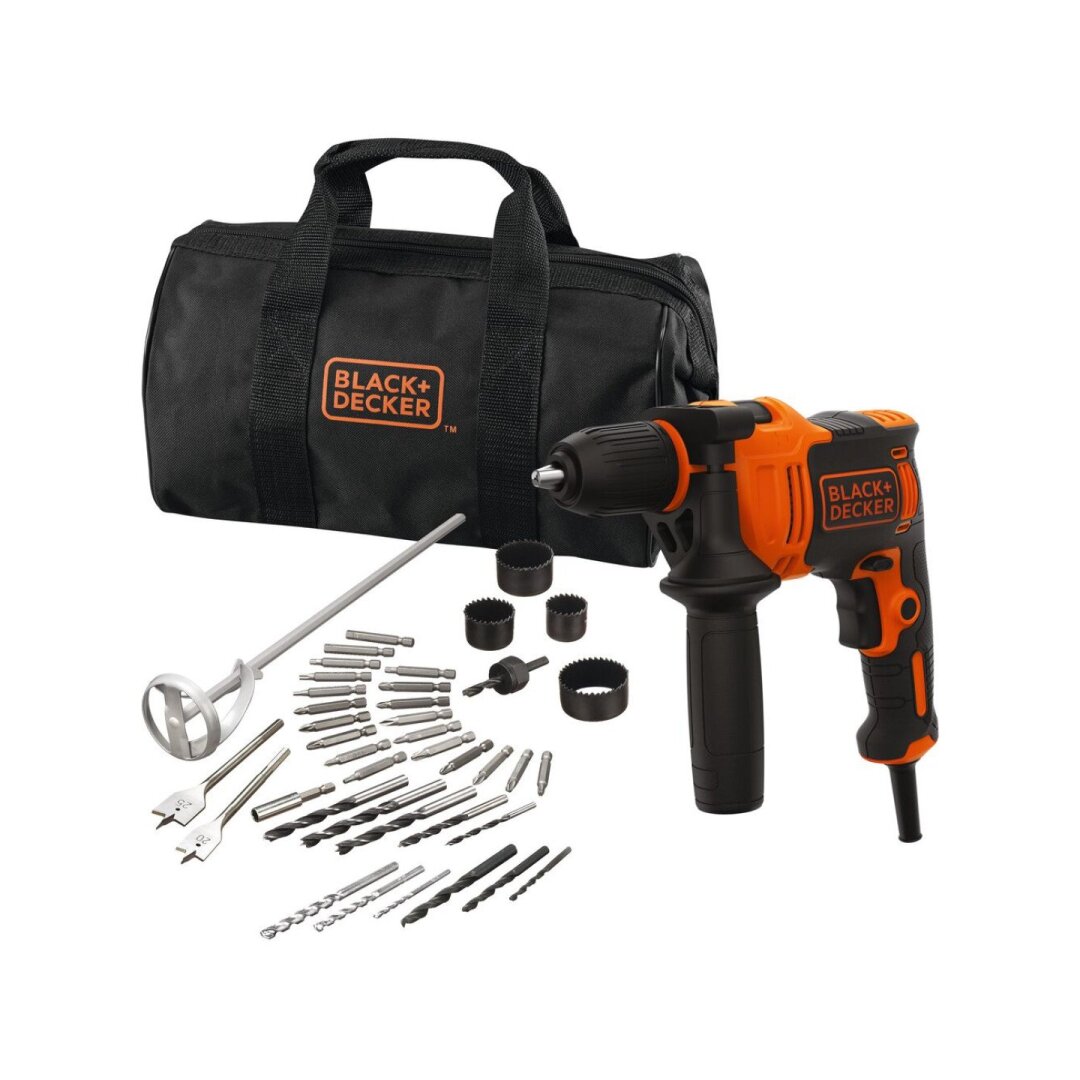 Elektrinis smūginis gręžtuvas Black&Decker BEH710SA40-QS, 710 W Elektrinis smūginis gręžtuvas Black&Decker BEH710SA40-QS, 710 W