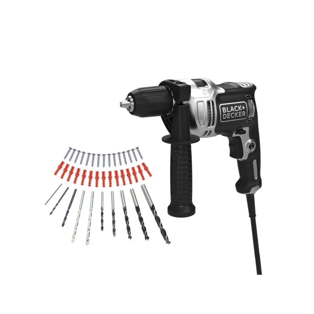Elektrinis smūginis gręžtuvas Black&Decker BEH71A40SK-QS, 850 W Elektrinis smūginis gręžtuvas Black&Decker BEH71A40SK-QS, 850 W