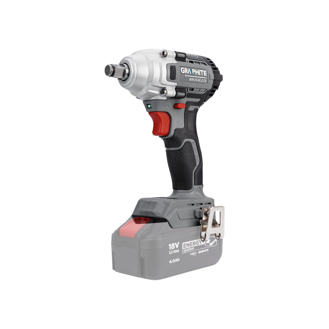 Smūginis veržliaraktis 18V 330Nm, be šepetėlių, 1/2“, ‚Energy+‘, be akumuliatoriaus Smūginis veržliaraktis 18V 330Nm, be šepetėlių, 1/2“, ‚Energy+‘, be akumuliatoriaus