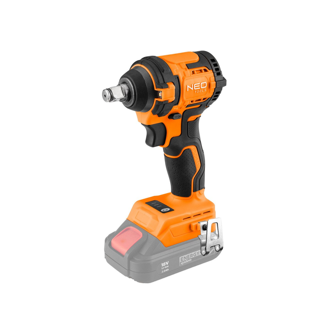 Smūginis veržliaraktis 18V 350Nm, be šepetėlių, 1/2colio, kompaktiškas, Energy+, be akumuliatoriaus