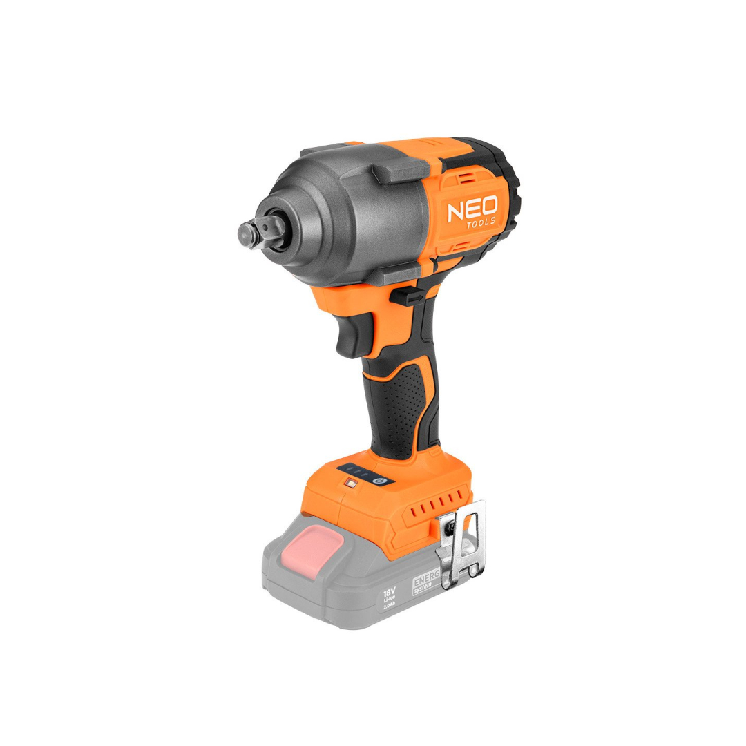 Smūginis veržliaraktis 18V 850Nm, be šepetėlių, 1/2colio, Energy+, be akumuliatoriaus Smūginis veržliaraktis 18V 850Nm, be šepetėlių, 1/2colio, Energy+, be akumuliatoriaus