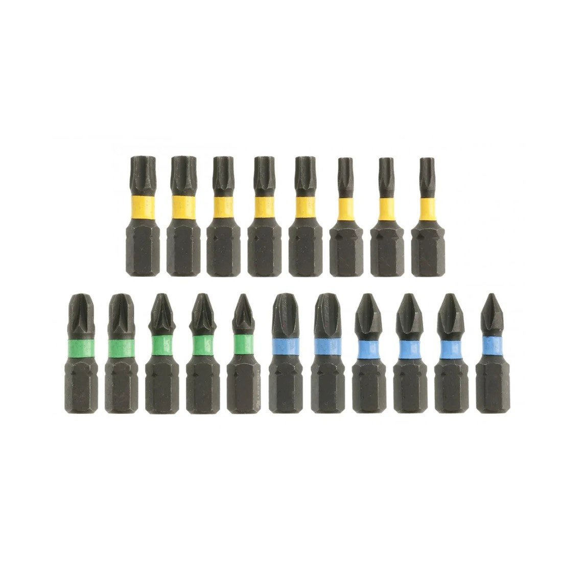 Smūginių 1/4 antgalių komplektas (25mm) MIX Smūginių 1/4 antgalių komplektas (25mm) MIX