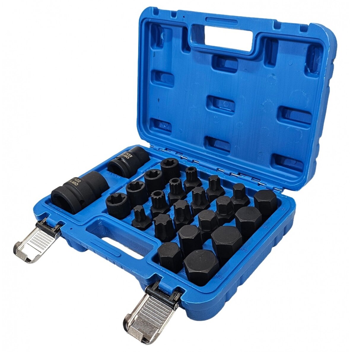 Smūginiai antgaliai sunkvežimiams | 20 mm (3/4") + 25 mm (1") | 24 vnt. (S11091) Smūginiai antgaliai sunkvežimiams | 20 mm (3/4") + 25 mm (1") | 24 vnt. (S11091)