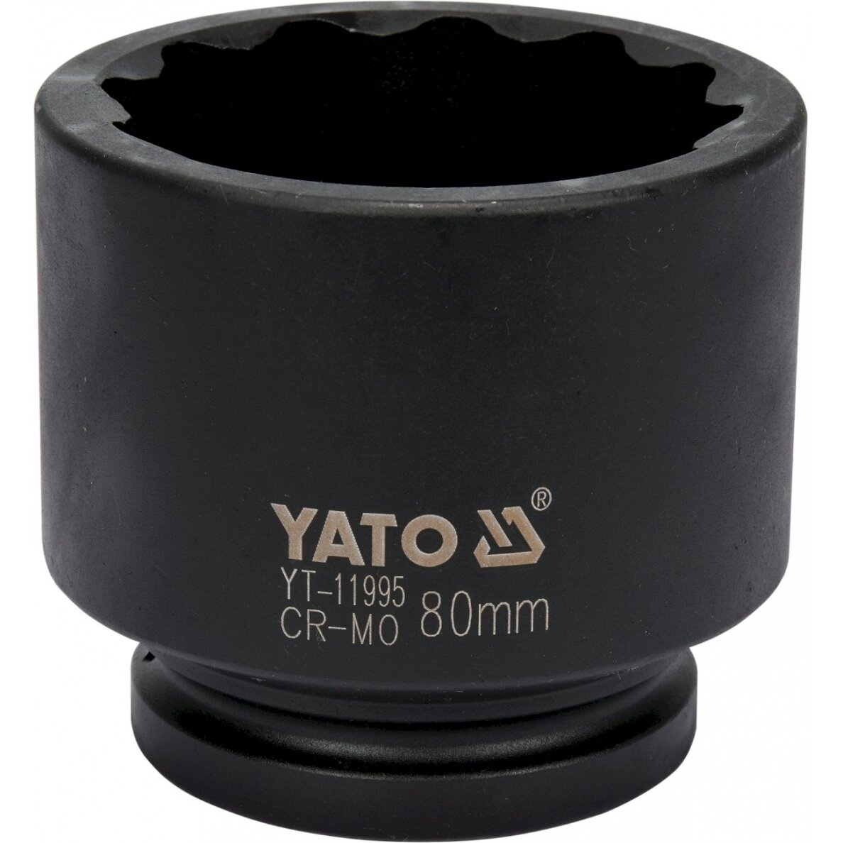 Smūginė galvutė 12-kampė | 25 mm (1") | 80 mm (YT-11995) Smūginė galvutė 12-kampė | 25 mm (1") | 80 mm (YT-11995)