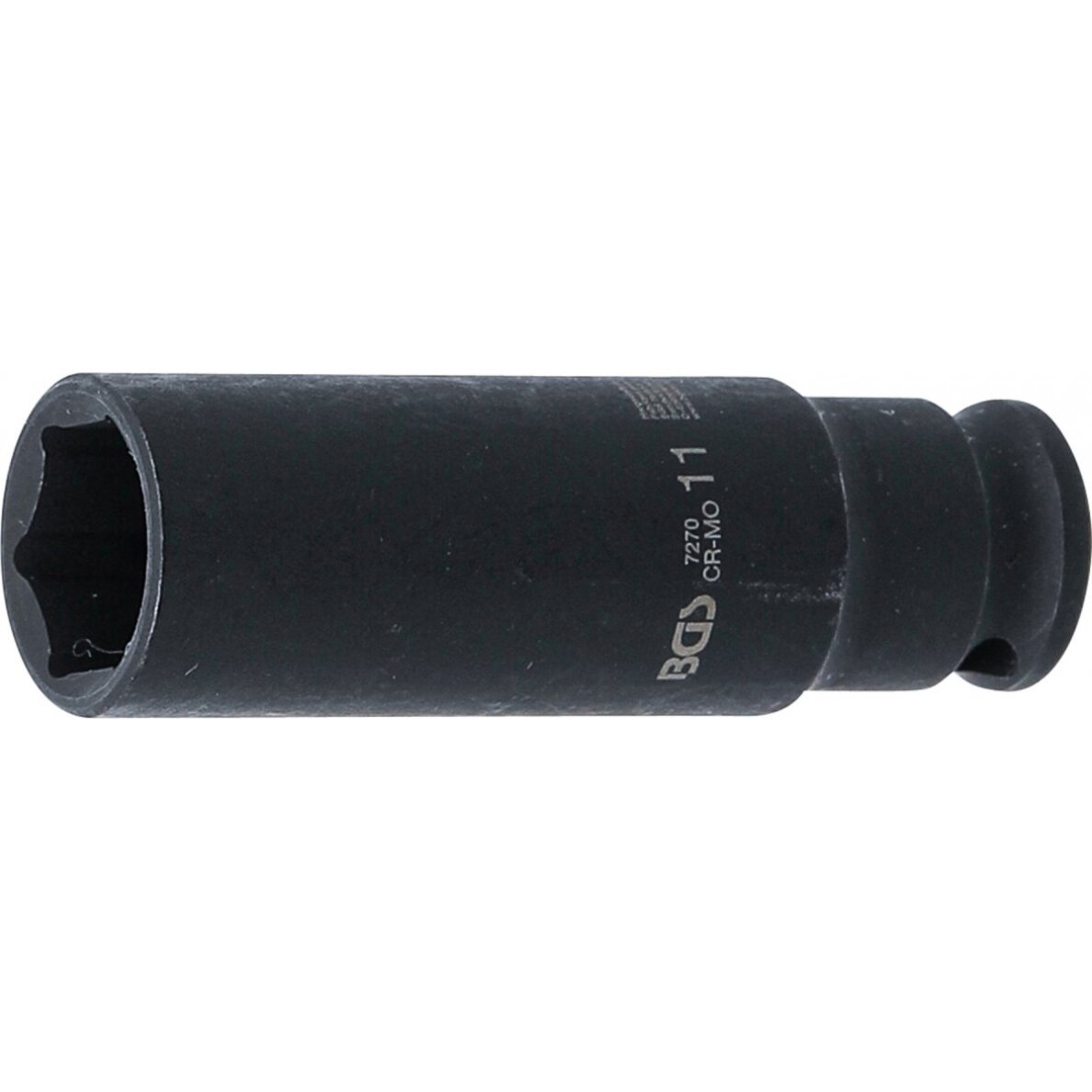 Smūginė galvutė ilga | šešiakampė | 6,3 mm (1/4") | 11 mm (7270) Smūginė galvutė ilga | šešiakampė | 6,3 mm (1/4") | 11 mm (7270)
