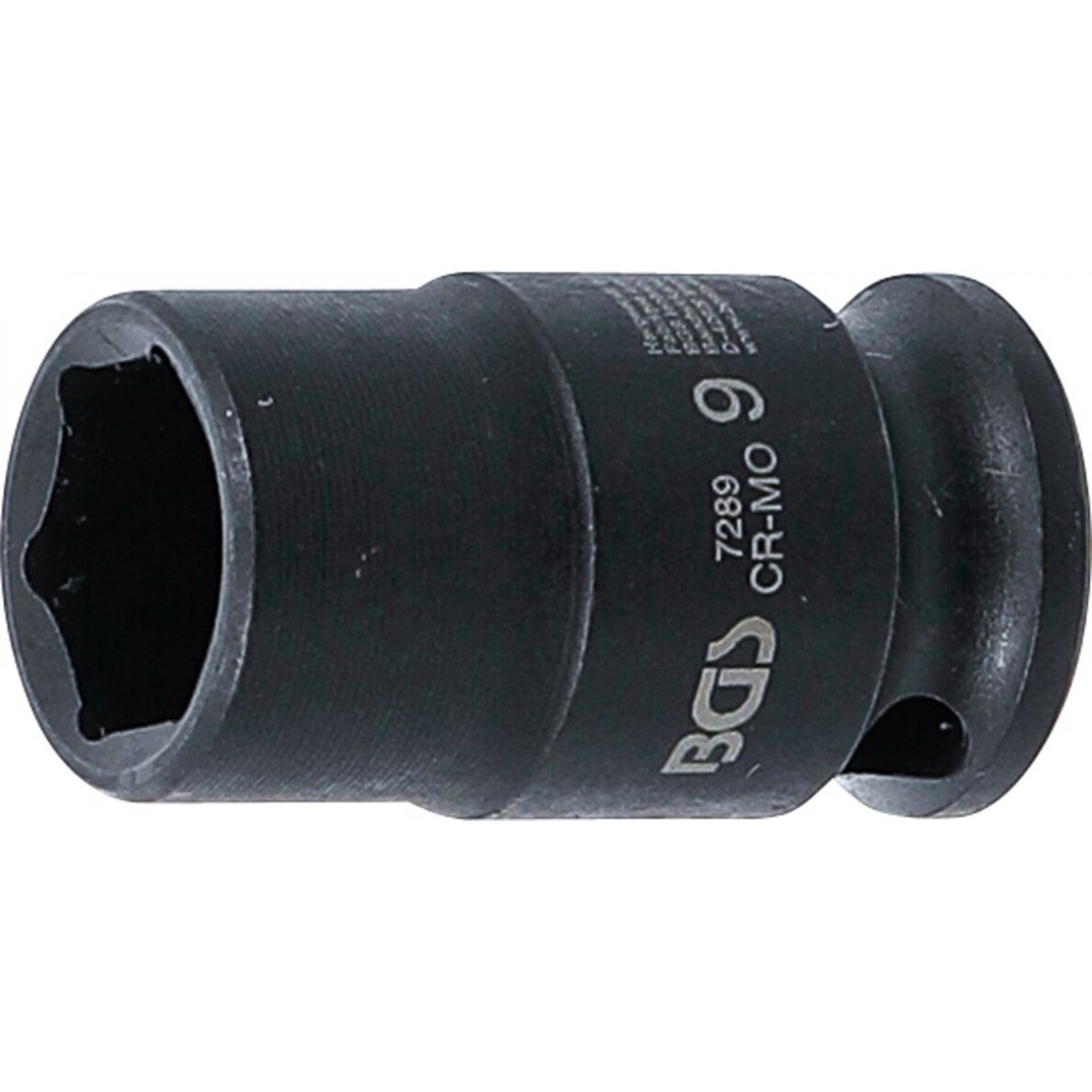 Smūginė galvutė šešiakampė | 6,3 mm (1/4") | 9 mm (7289) Smūginė galvutė šešiakampė | 6,3 mm (1/4") | 9 mm (7289)