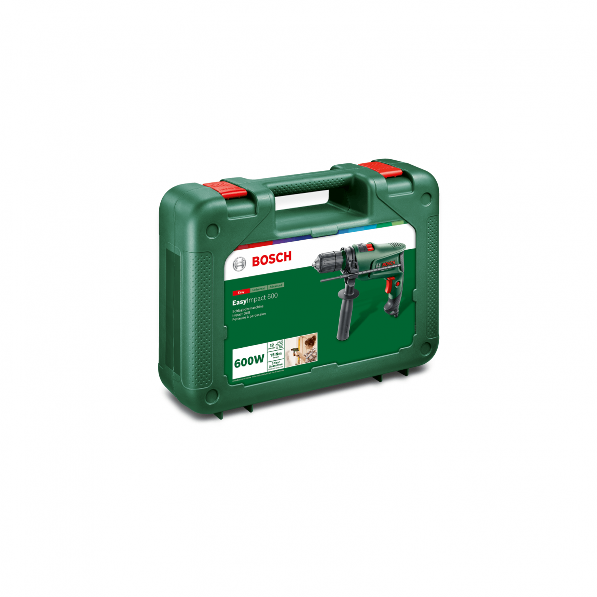 Smūginis gręžtuvas Bosch EasyImpact 600, 600 W 1 Smūginis gręžtuvas Bosch EasyImpact 600, 600 W 1