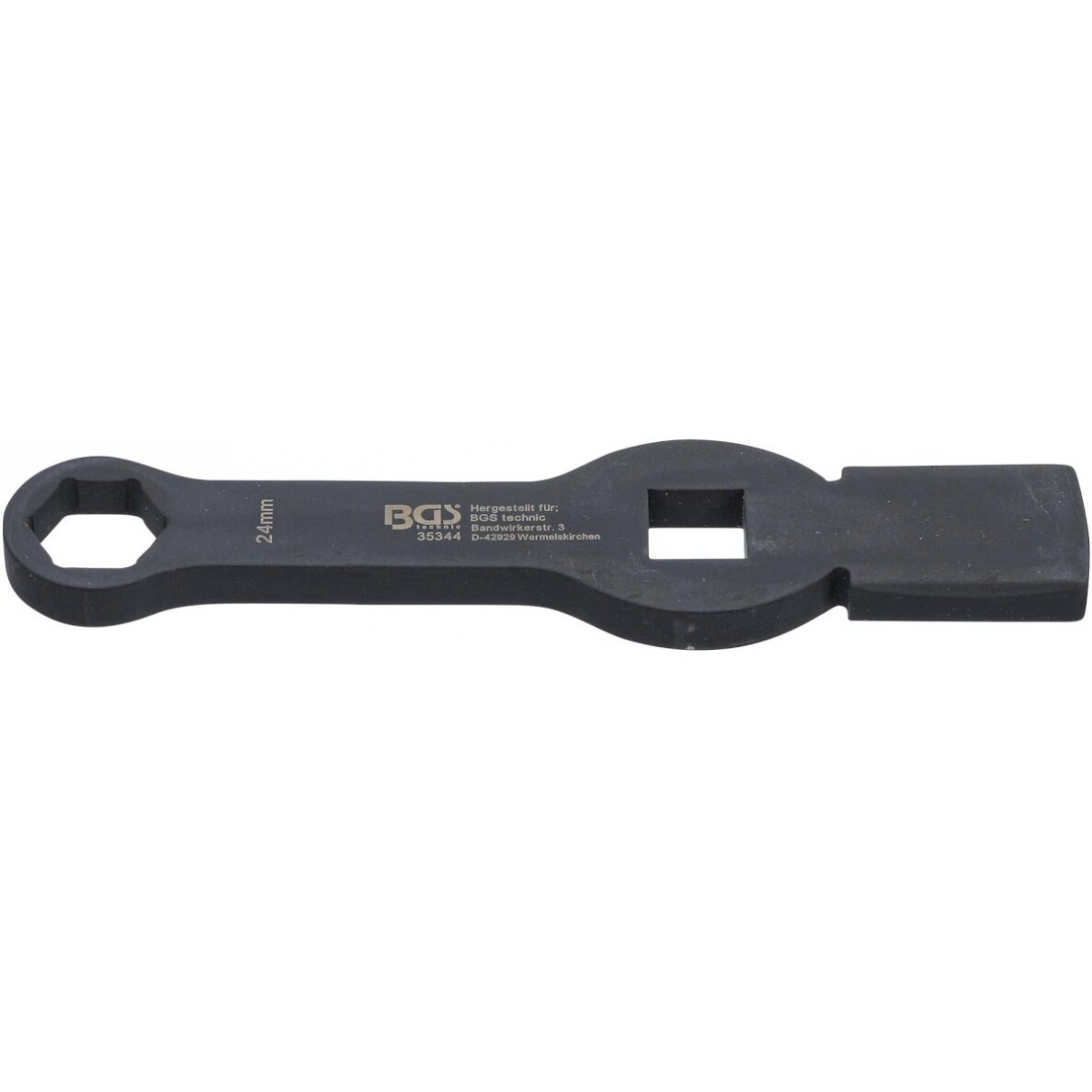 Smūginis raktas | 6-kampų | 20 mm (3/4") | 24 mm (35344)