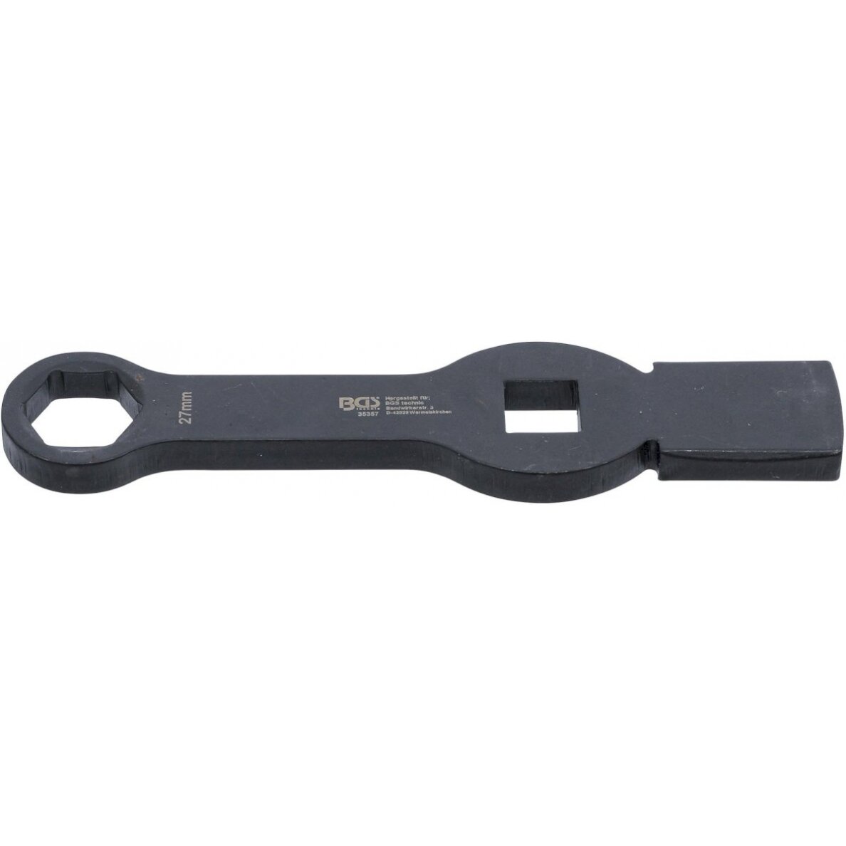 Smūginis raktas | 6-kampų | 20 mm (3/4") | 27 mm (35357)