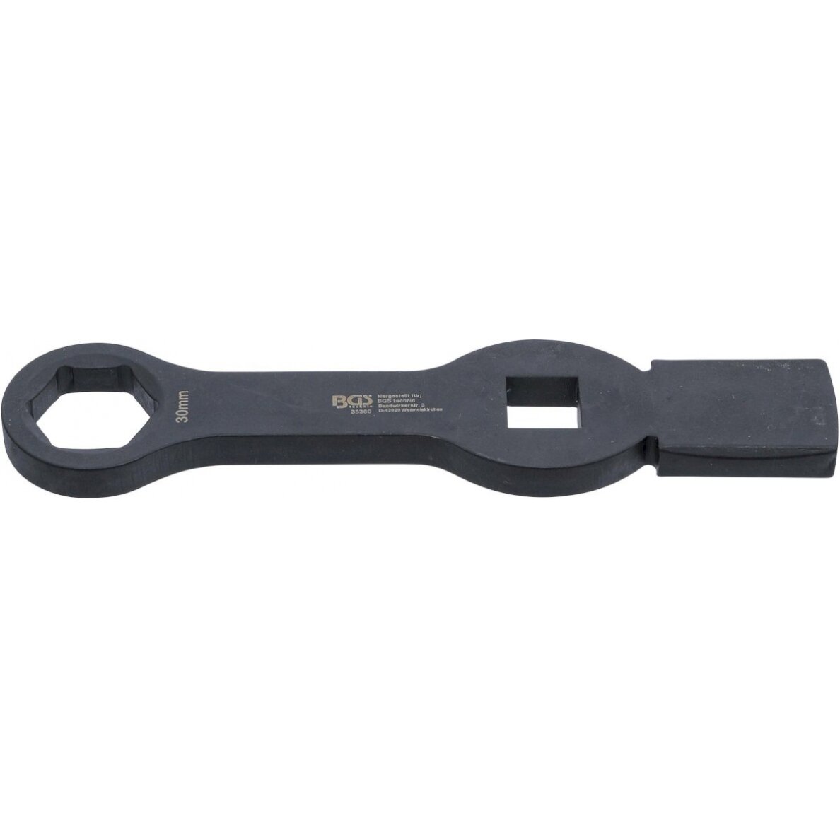 Smūginis raktas | 6-kampų | 20 mm (3/4") | 30 mm (35360)