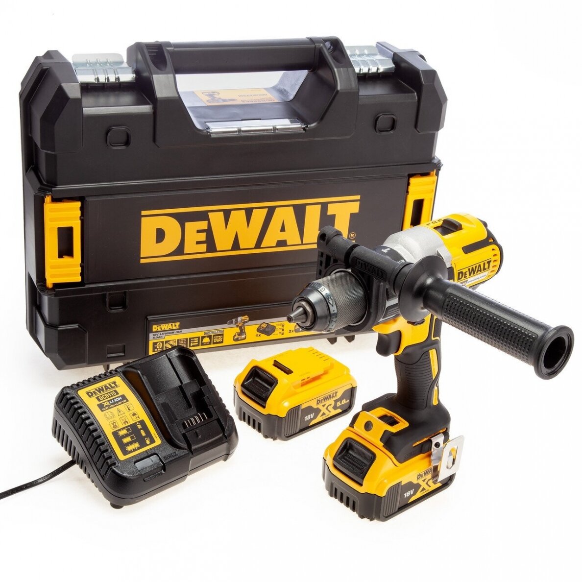 Smūginis suktuvas-gręžtuvas DeWalt DCD996P2-QW; 18 V; 2x5,0 Ah akum. Smūginis suktuvas-gręžtuvas DeWalt DCD996P2-QW; 18 V; 2x5,0 Ah akum.