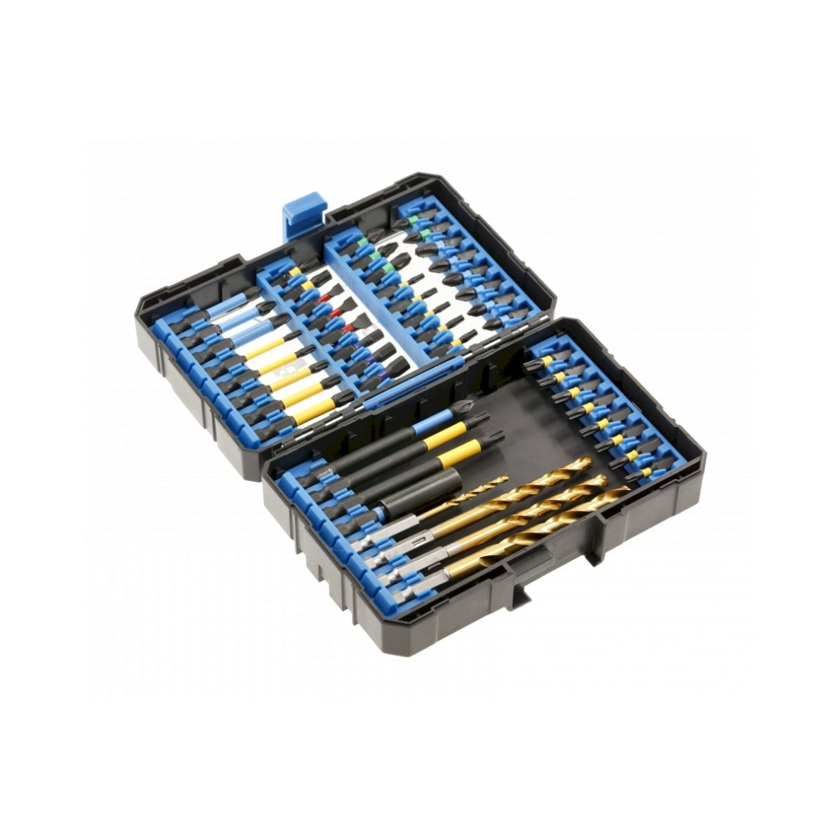 Smūginių antgalių ir grąžtų rinkinys 1/4, 56 dalių 1 Smūginių antgalių ir grąžtų rinkinys 1/4, 56 dalių 1