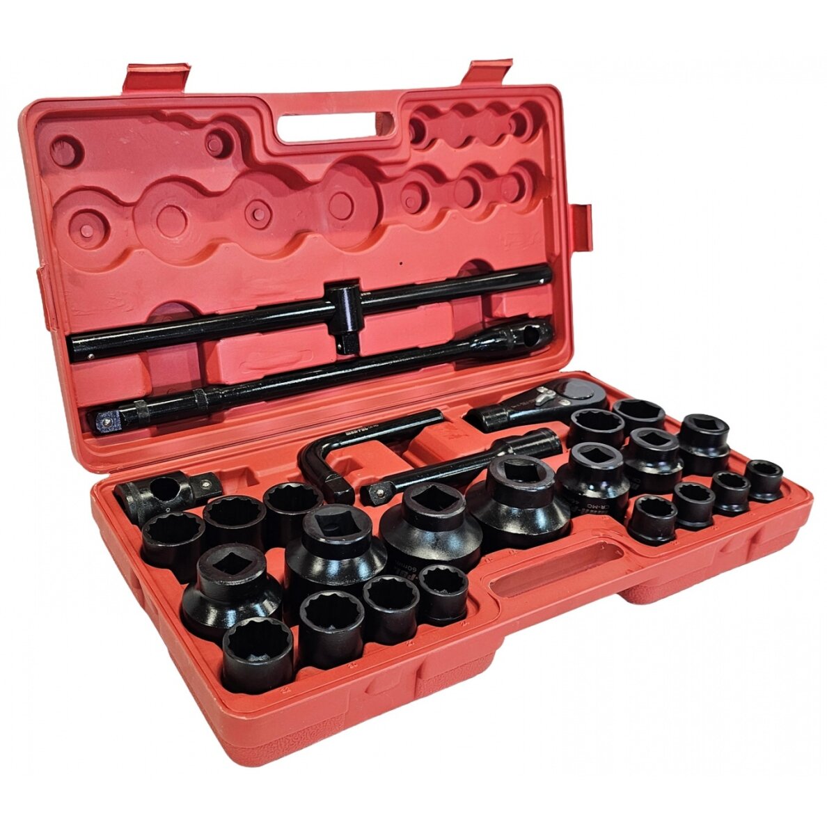 Smūginių galvučių komplektas | Cr-Mo | 6-12 kampų mix | 25 mm (1") | 20 mm (3/4") | 26 vnt. (H4220626) Smūginių galvučių komplektas | Cr-Mo | 6-12 kampų mix | 25 mm (1") | 20 mm (3/4") | 26 vnt. (H4220626)