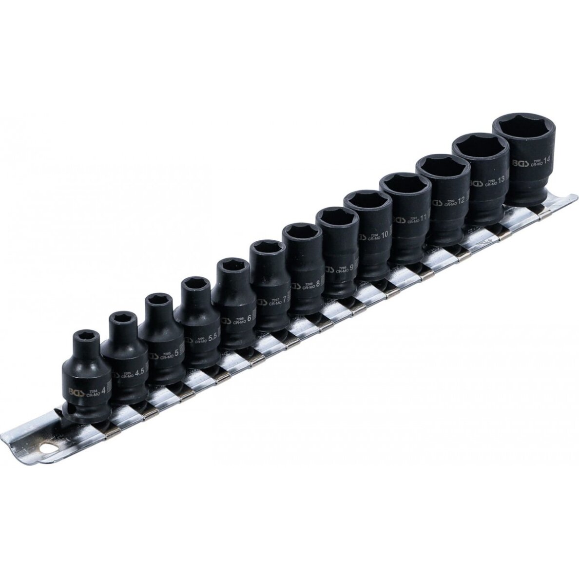 Smūginių galvučių komplektas | šešiakampės | 6,3 mm (1/4") | 4 - 14 mm | 13 vnt. (5296) Smūginių galvučių komplektas | šešiakampės | 6,3 mm (1/4") | 4 - 14 mm | 13 vnt. (5296)