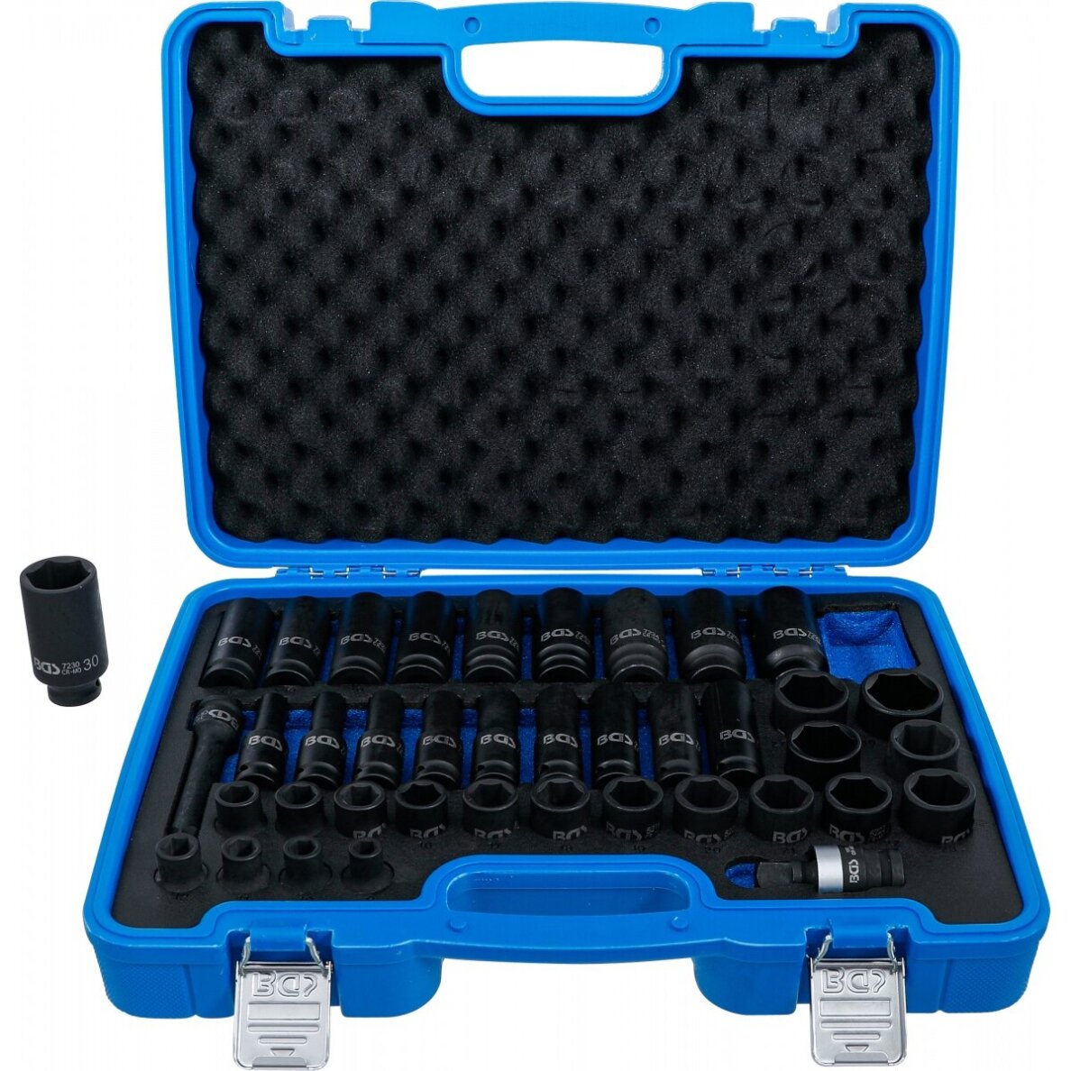 Smūginių galvučių rinkinys | šešiakampės | 12,5 mm (1/2") | 9 - 30 mm | 40 vnt. (7280) 2