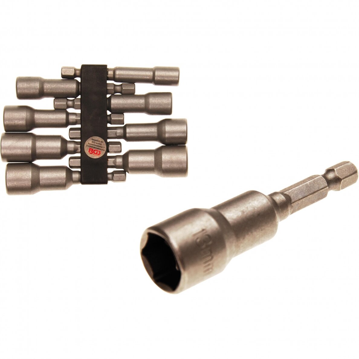 Smūginių galvučių rinkinys smūginiams suktuvams BGS-technic 1/4", 6-13 mm, 8 vnt. Smūginių galvučių rinkinys smūginiams suktuvams BGS-technic 1/4", 6-13 mm, 8 vnt.