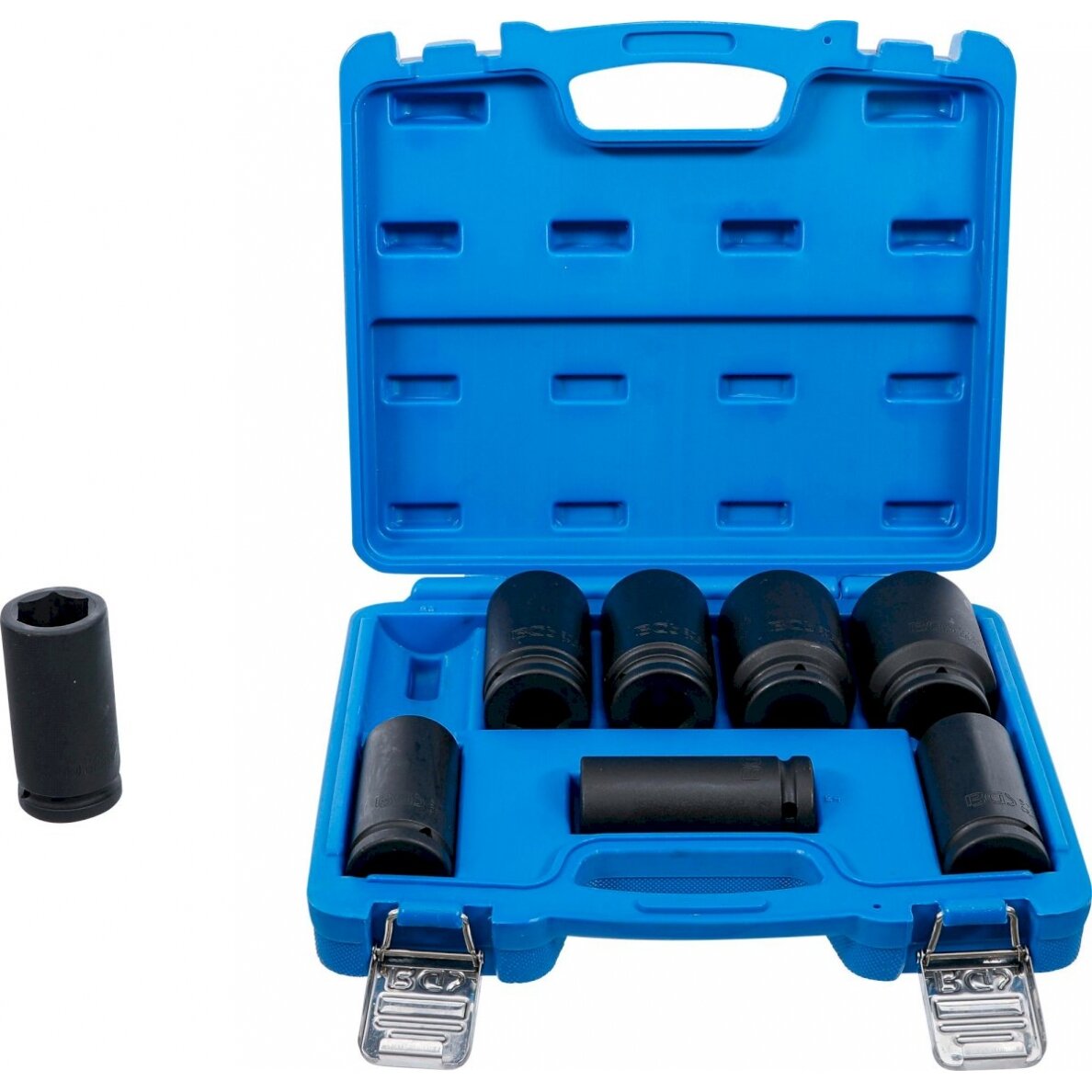 Smūginių ilgų galvučių rinkinys | 20 mm (3/4") | 22 - 38 mm | 8 vnt. (5241) Smūginių ilgų galvučių rinkinys | 20 mm (3/4") | 22 - 38 mm | 8 vnt. (5241)