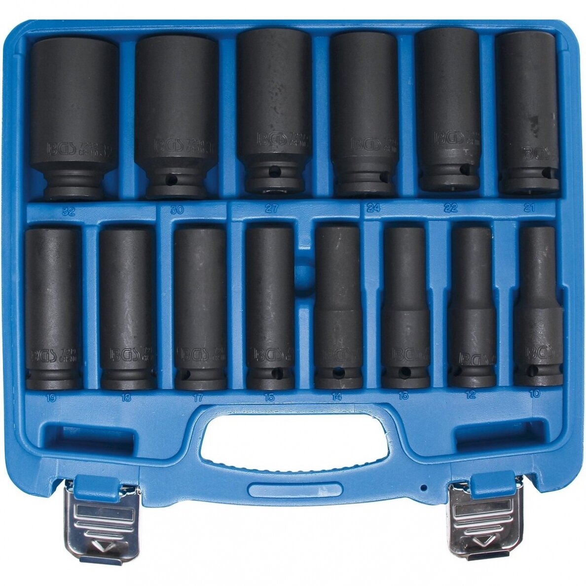 Smūginių ilgų galvučių rinkinys BGS-TECHNIC (1/2") 10-32 mm, 14 vnt. 1 Smūginių ilgų galvučių rinkinys BGS-TECHNIC (1/2") 10-32 mm, 14 vnt. 1