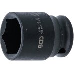 Smūginė galvutė šešiakampė | 6,3 mm (1/4") | 14 mm (7294) Smūginė galvutė šešiakampė | 6,3 mm (1/4") | 14 mm (7294)