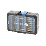 Smūginių antgalių ir grąžtų rinkinys 1/4, 56 dalių Smūginių antgalių ir grąžtų rinkinys 1/4, 56 dalių