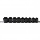 Smūginių galvučių rinkinys BGS-TECHNIC patrumpintos (1/2") 13 - 24 mm ,9 vnt.