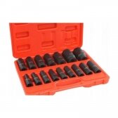 Smūginių ilgų galvučių rinkinys 1/2", 10-32mm, 16vnt.
