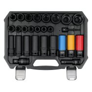 Smūginių galvučių rinkinys | 1/2" | 27 vnt (YT-10558)