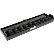 Smūginių galvučių rinkinys, šešiakampės Yato (1/2") 10 - 22 mm, 10 vnt