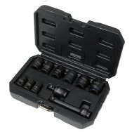 Smūginių galvučių rinkinys | su aksesuarais | 12,5 mm (1/2") | 11 vnt (YT-10255)