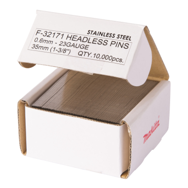 Smeigės Makita F-32171, 0,6X35mm, INOX P35S, 10.000 vnt. 1 Smeigės Makita F-32171, 0,6X35mm, INOX P35S, 10.000 vnt. 1