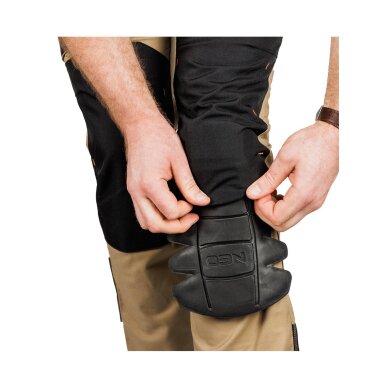 Smėlio/juodos spalvos „Mix&Match“ darbo kelnės, drobė, sutvirtintos „Cordura“ medžiaga, dydis S 1