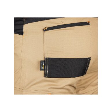 Smėlio/juodos spalvos „Mix&Match“ darbo kelnės, drobė, sutvirtintos „Cordura“ medžiaga, dydis XXL 4