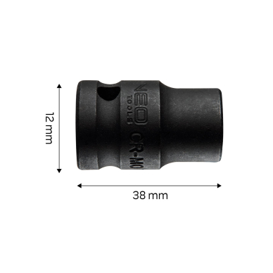 Smūginė galvutė 1/2'', 12 mm, Cr-Mo 7