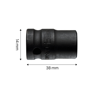Smūginė galvutė 1/2'', 14 mm, Cr-Mo 6