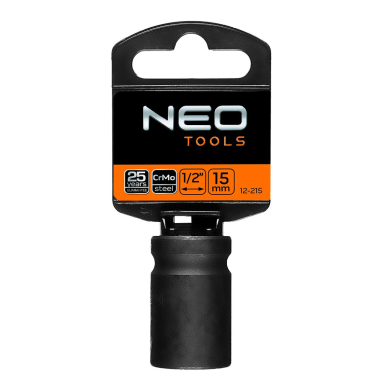 Smūginė galvutė 1/2'', 15 mm, Cr-Mo 1 Smūginė galvutė 1/2'', 15 mm, Cr-Mo 1