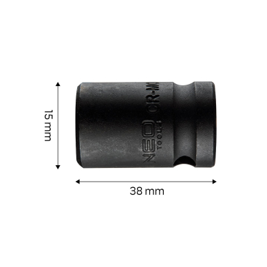 Smūginė galvutė 1/2'', 15 mm, Cr-Mo 7