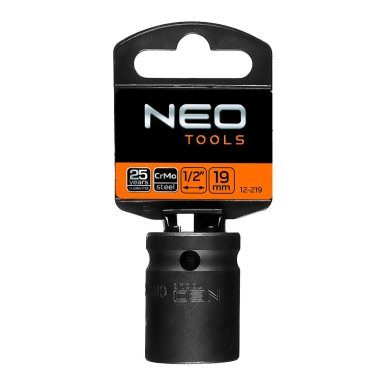Smūginė galvutė 1/2'', 19 mm, Cr-Mo 1