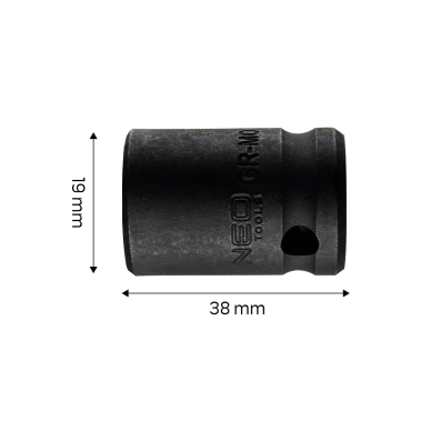 Smūginė galvutė 1/2'', 19 mm, Cr-Mo 7