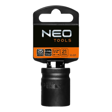 Smūginė galvutė 1/2'', 21 mm, Cr-Mo 1 Smūginė galvutė 1/2'', 21 mm, Cr-Mo 1