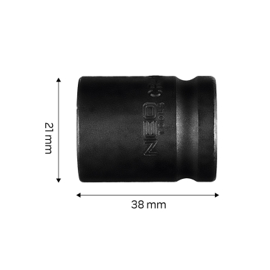Smūginė galvutė 1/2'', 21 mm, Cr-Mo 7