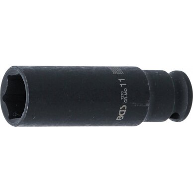 Smūginė galvutė ilga | šešiakampė | 6,3 mm (1/4") | 11 mm (7270)