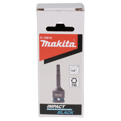 SMŪGINĖ SUKIMO GALVA VERŽLIASUKIUI Makita E-19819 Impact Black 1/2“, T40 x 78 mm 2 SMŪGINĖ SUKIMO GALVA VERŽLIASUKIUI Makita E-19819 Impact Black 1/2“, T40 x 78 mm 2