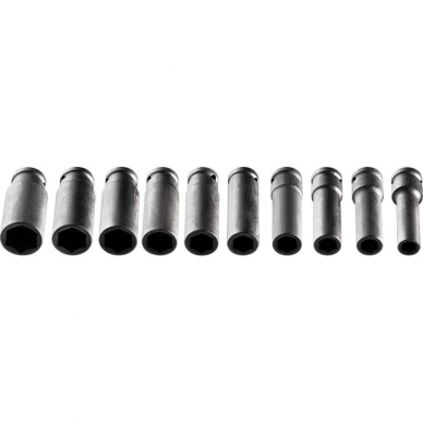 Smūginės galvos - 1/2", Neo 12-107, 10 vnt. Smūginės galvos - 1/2", Neo 12-107, 10 vnt.