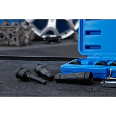 Smūginiai antgaliai | 12,5 mm (1/2") | hex šešiakampis | šarnyrinis | 6 - 19 mm | 8 vnt. (5488) 2 Smūginiai antgaliai | 12,5 mm (1/2") | hex šešiakampis | šarnyrinis | 6 - 19 mm | 8 vnt. (5488) 2