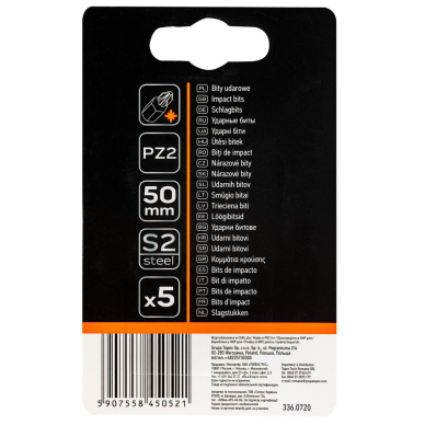 Smūginiai antgaliukai S2, 50 mm, PZ2 - 5 vnt. 2 Smūginiai antgaliukai S2, 50 mm, PZ2 - 5 vnt. 2