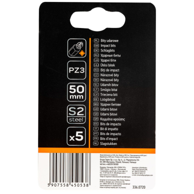 Smūginiai antgaliukai S2, 50 mm, PZ3 - 5 vnt. 2 Smūginiai antgaliukai S2, 50 mm, PZ3 - 5 vnt. 2