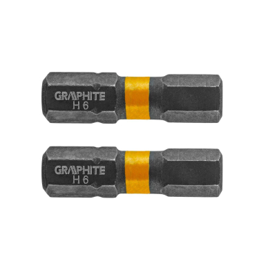 Smūginis antgalis HEX6 x 25 mm, 2 vnt.