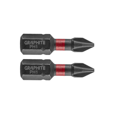 Smūginis antgalis PH1 x 25 mm, 2 vnt.