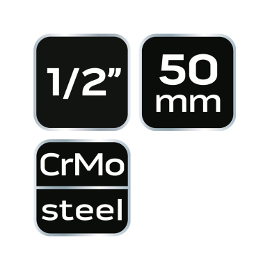 Smūginis prailgintuvas 1/2" 50 mm 7 Smūginis prailgintuvas 1/2" 50 mm 7