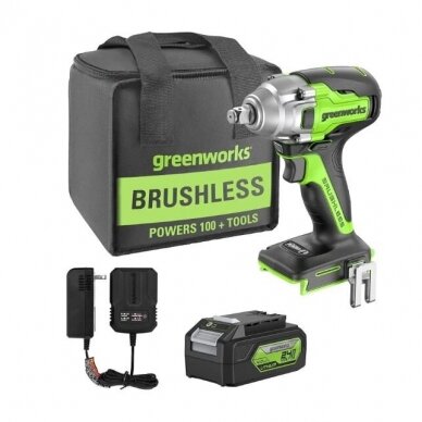 SMŪGINIS VERŽLIASŪKIS Greenworks GD24IW400K4, 24V, (4ah akumuliatorius ir kroviklis) SMŪGINIS VERŽLIASŪKIS Greenworks GD24IW400K4, 24V, (4ah akumuliatorius ir kroviklis)